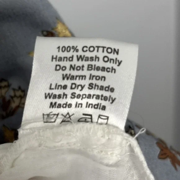 Victoria Dunn Blouse Floral Pintuck Mock Collar Ruffle Flutter Sleeves Women's S - Picture 7 of 9